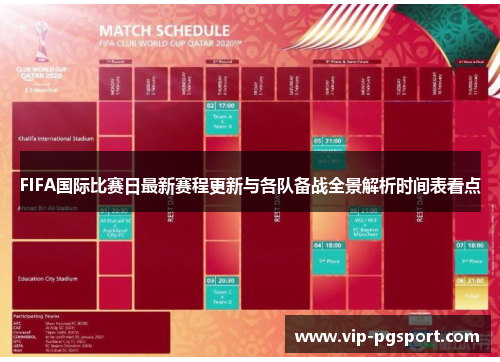 FIFA国际比赛日最新赛程更新与各队备战全景解析时间表看点